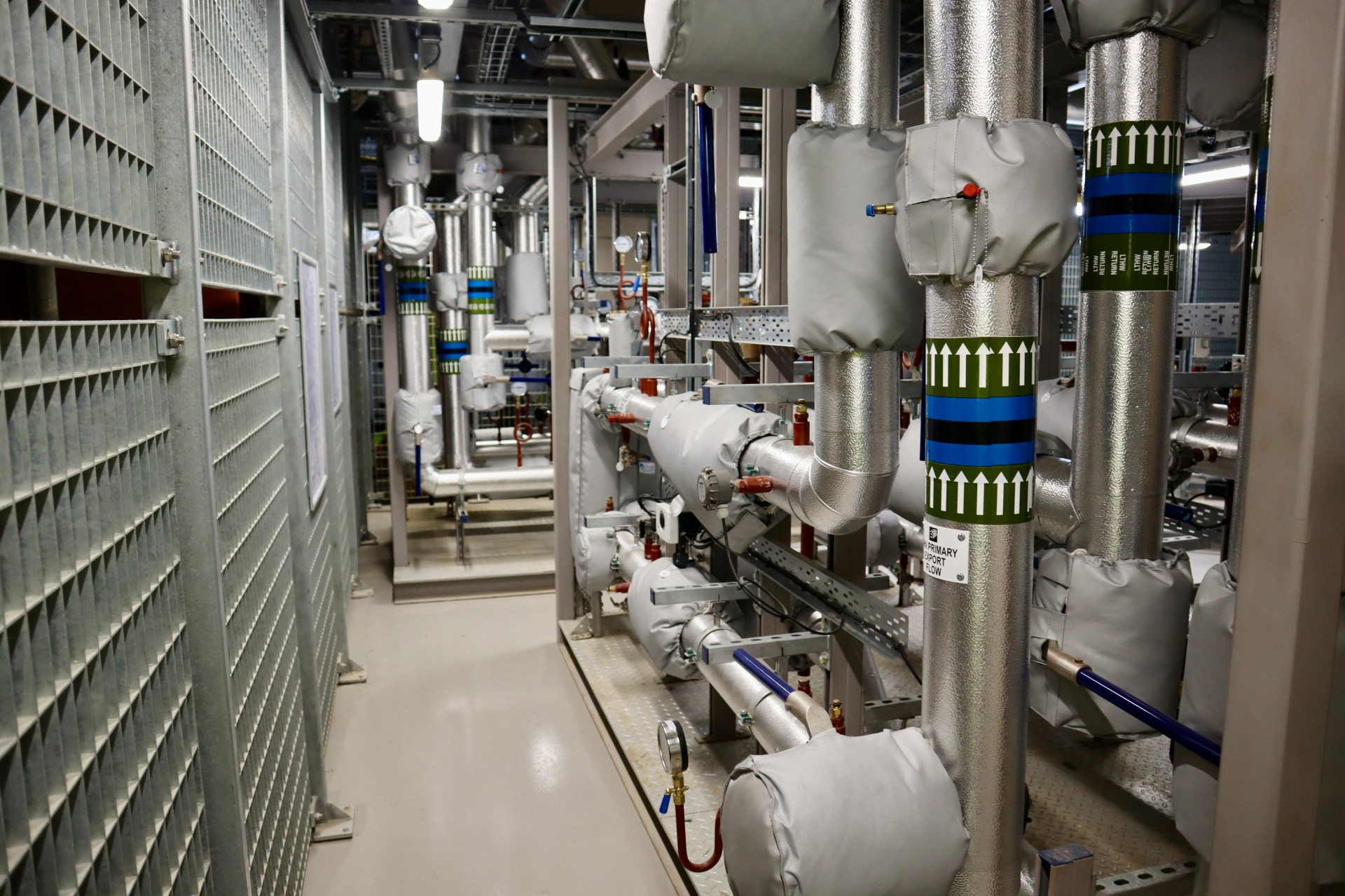 Temple Quarter heat exchange flow pipes